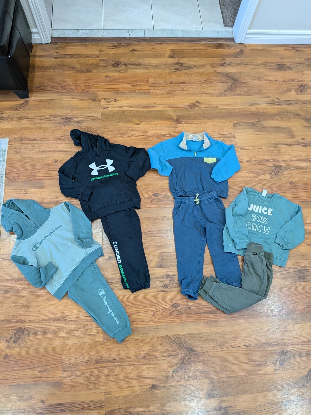 4 Pairs Of Hoodie And Trackpant Sets For Boys